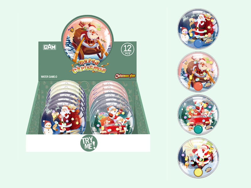 12Pcs Christmas Transparent Round Water Machine