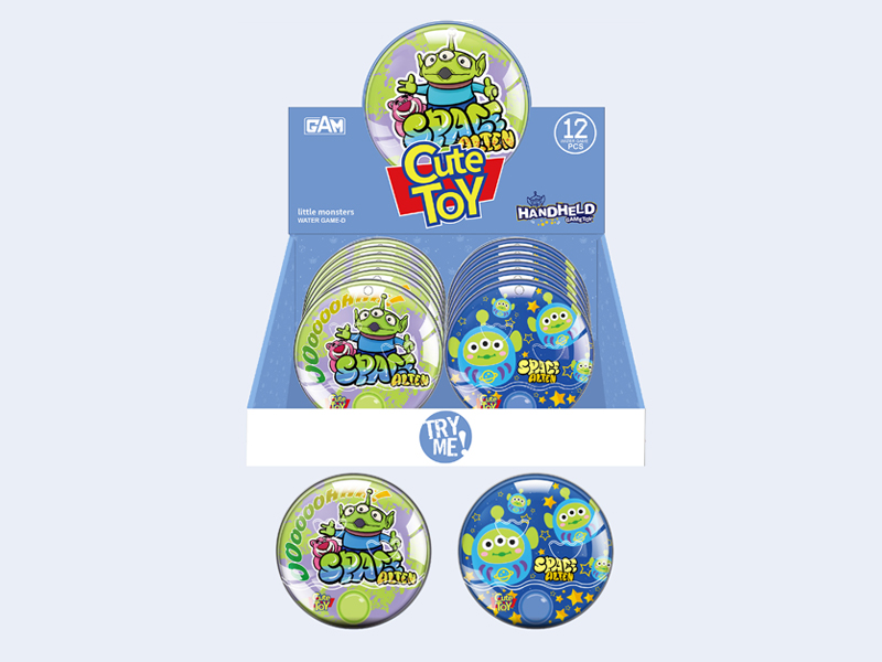 12Pcs Three Eyed Monster Transparent Round Water Machine