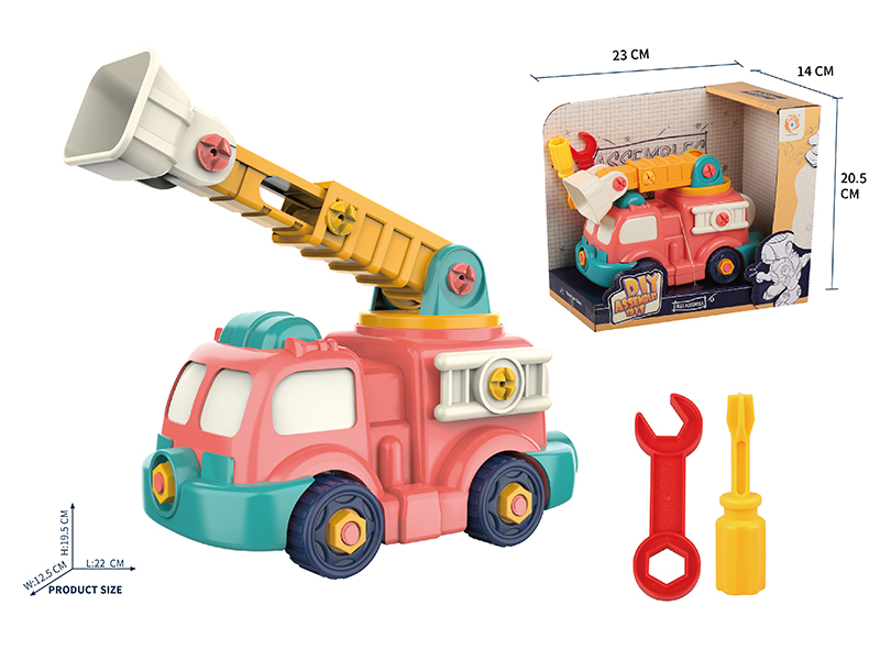 DIY Assembly Cartoon Fire Engine
