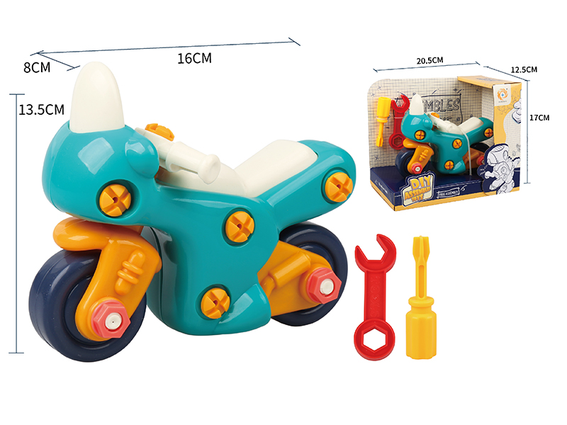 DIY Assembly Cartoon Motorcycle