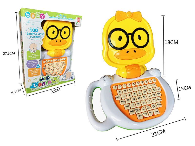 English Cartoon Duck Learning Machine