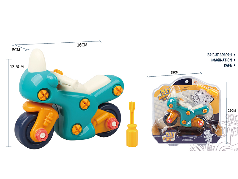 DIY Assembly Cartoon Motorcycle