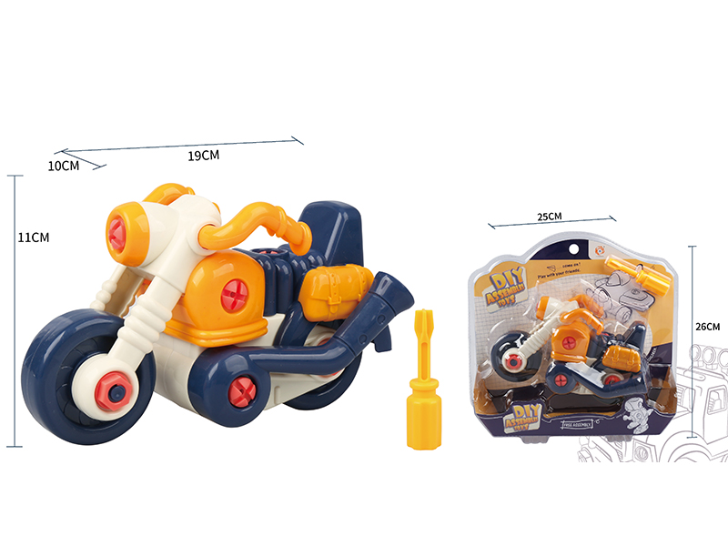 DIY Assembly Cartoon Motorcycle