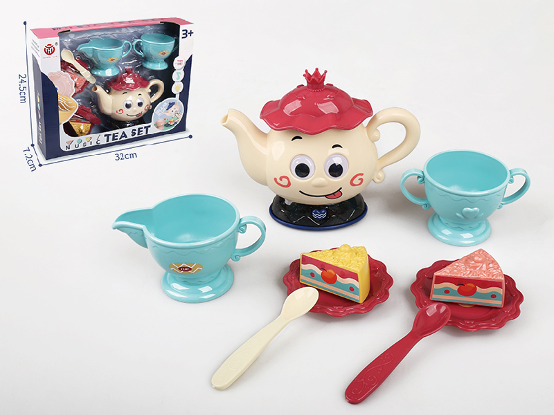 Tea Set (Light And Music) 9PCS(Pink)