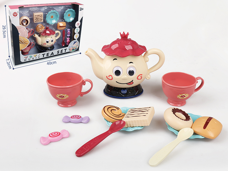 Tea Set (Light And Music) 13PCS(Pink)