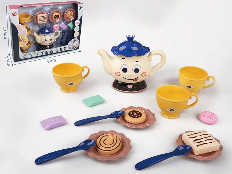 Tea Set (Light And Music) 16PCS(Blue)