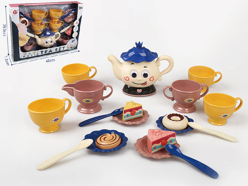 Tea Set (Light And Music) 19PCS(Blue)