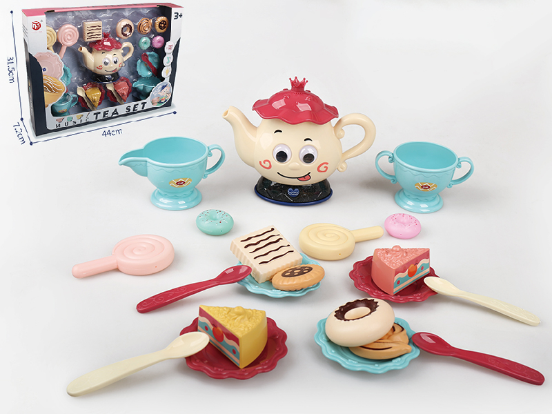 Tea Set (Light And Music) 21PCS(Pink)