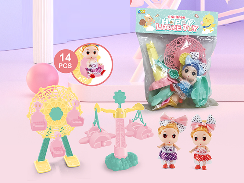 14Pcs Amusement Park Series Toys