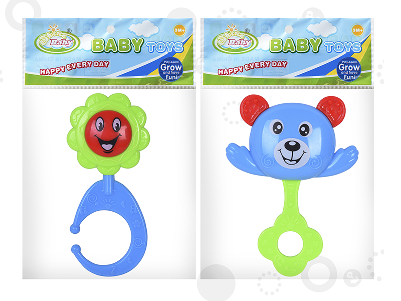 Flower/Bear Baby Rattle
