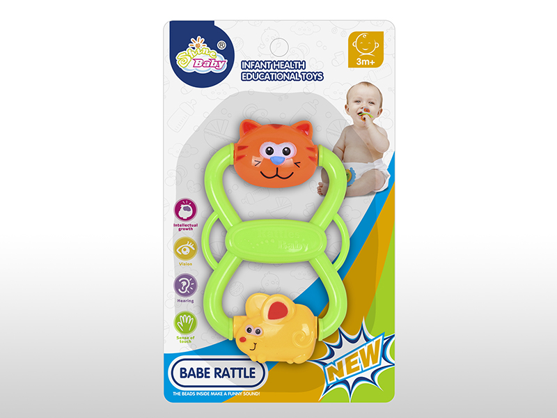 Cat And Mouse Baby Rattle