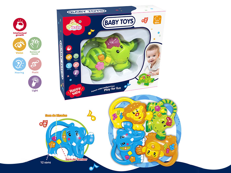 Zebra Baby Rattle With Sound And Light