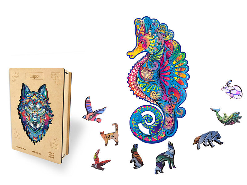 150PCS Special Shaped Wooden Puzzle Irregular Three-Dimensional Animal Puzzle