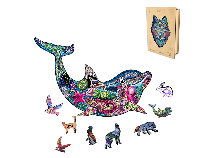 160PCS Special Shaped Wooden Puzzle Irregular Three-Dimensional Animal Puzzle