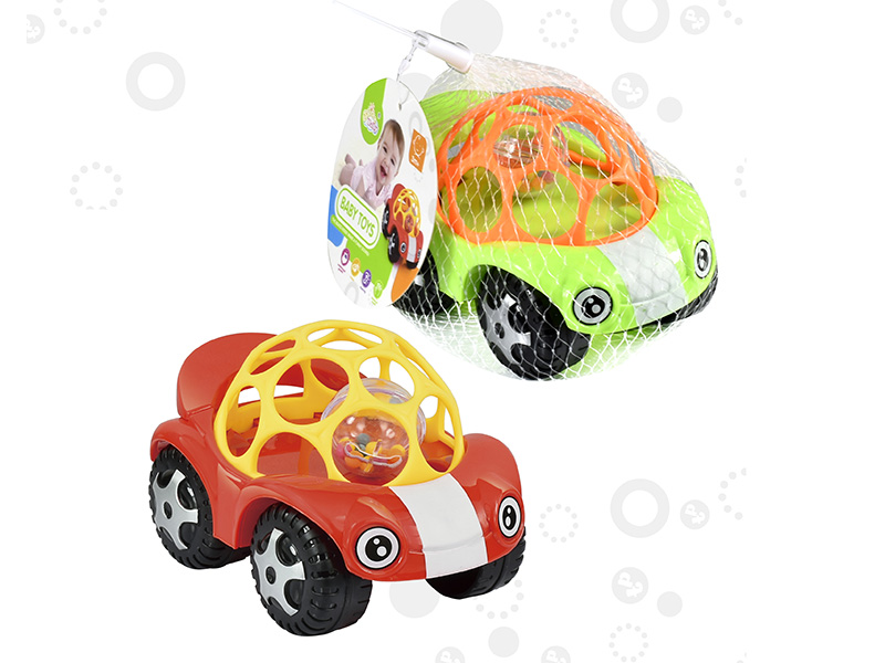 Soft Plastic Cartoon Rattle Car
