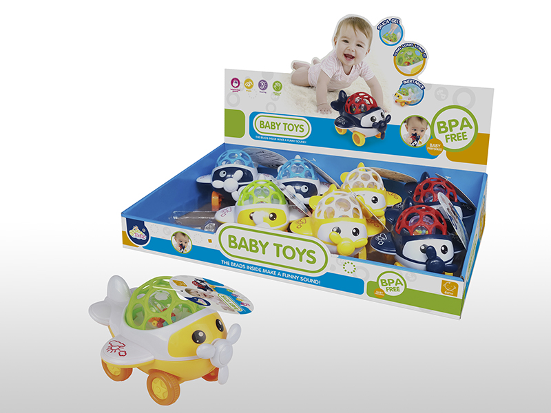 Soft Plastic Rattle Airplane 8pcs