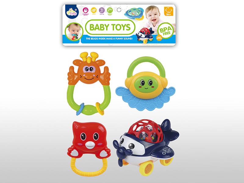 Airplane Baby Rattle Set