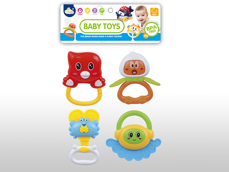 Soft Plastic Baby Rattle Set