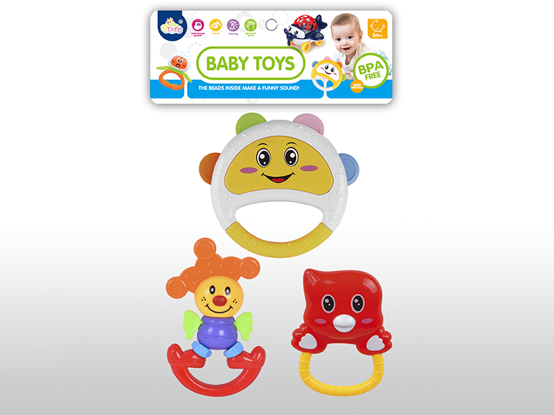 Soft Plastic Baby Rattle Set