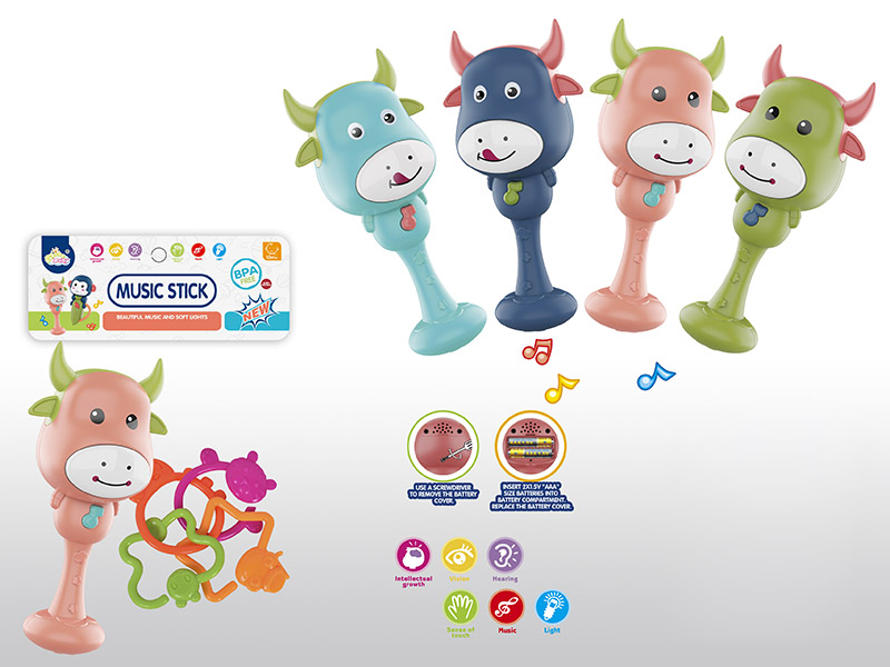 Cute Cattle Music Stick With Light