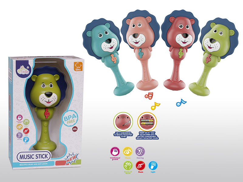 Cute Lion Music Stick With Light