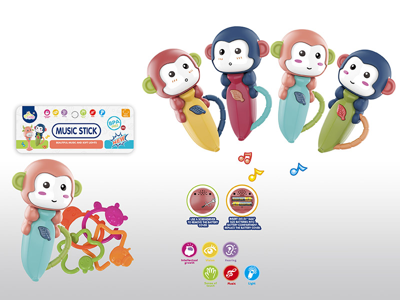 Cute Monkey Music Stick With Light
