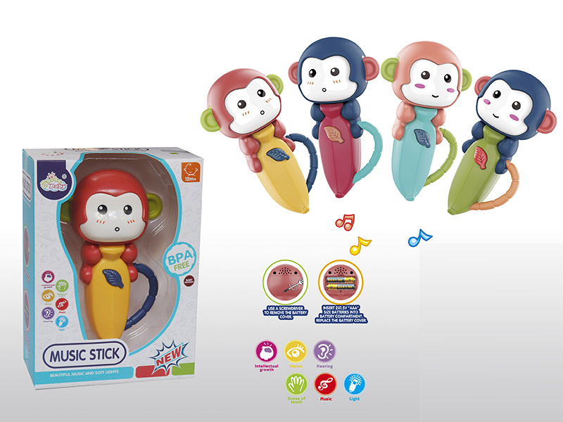 Cute Monkey Music Stick With Light