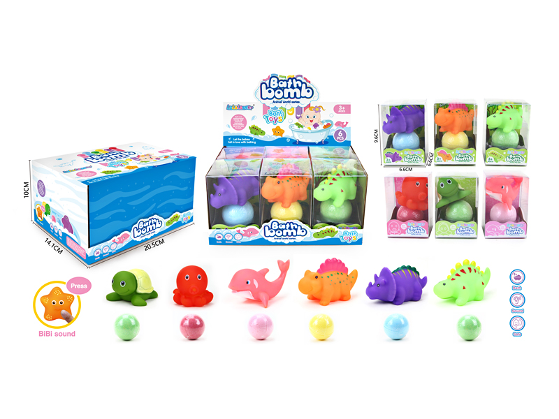 6PCS Ocean/Dinosaur Effervescent Explosive Salt (Bath Ball)