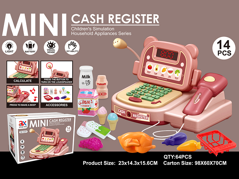 Cash Register With Light 14pcs