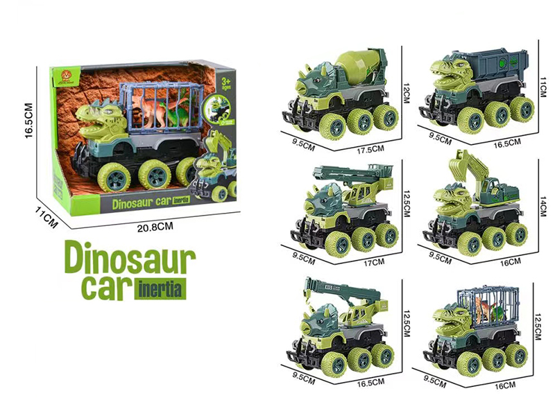 Friction Dinosaur Crash Deformation Car