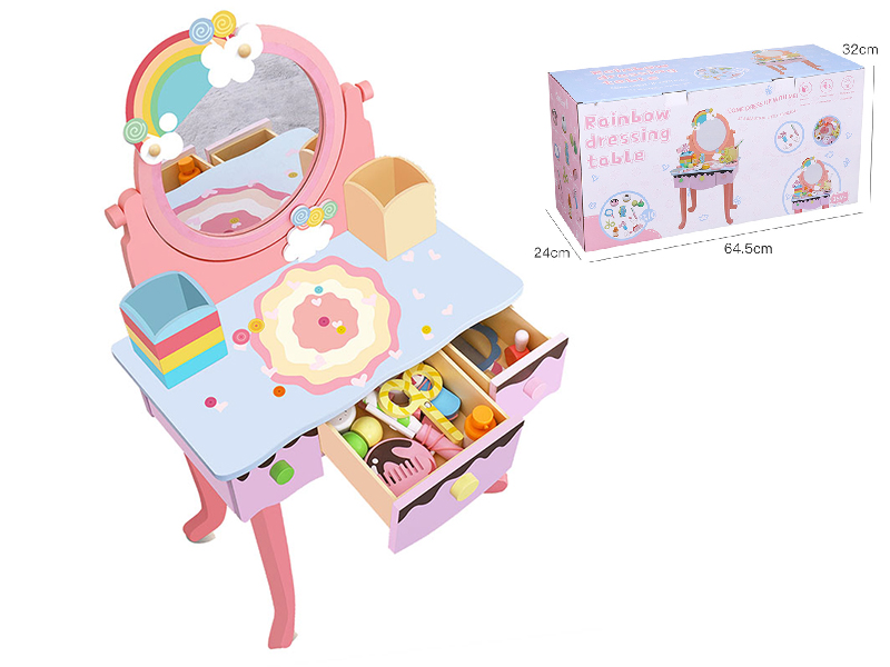 Wooden Rainbow Dresser