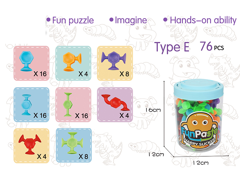 Fun Paste Happy Sucker Building Block 76PCS