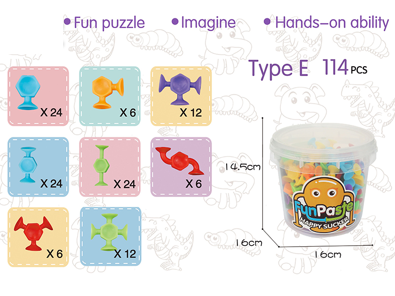 Fun Paste Happy Sucker Building Block 114PCS