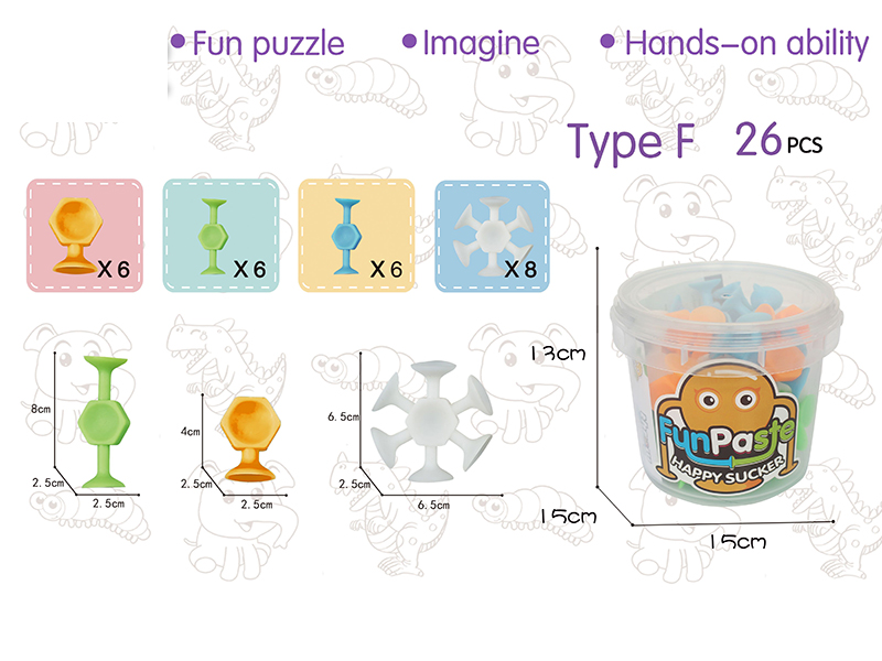 Fun Paste Happy Sucker Building Block 26PCS