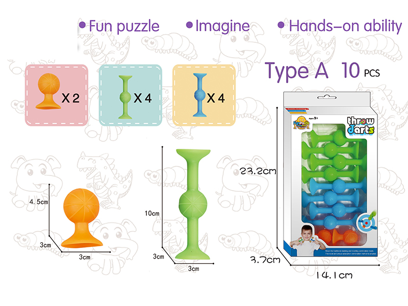 Fun Paste Happy Sucker Building Block 10PCS