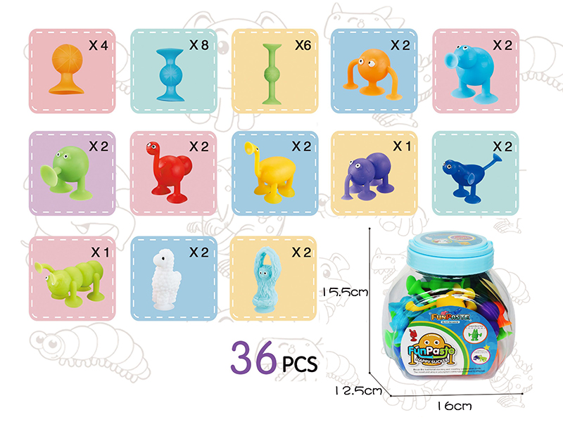 36PCS Animal Sucker Building Block(Small Size)