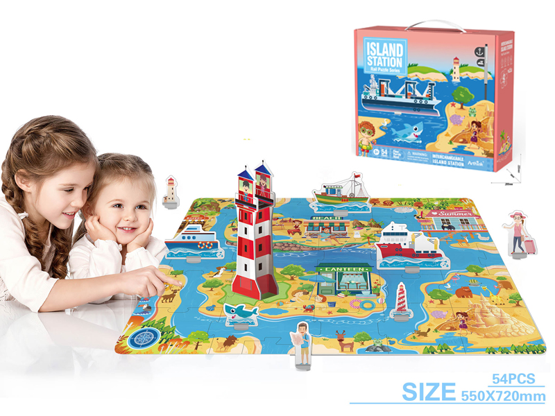 54PCS Puzzle Ocean Orbit Stereoscopic Scene