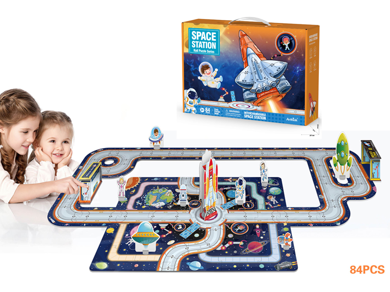 84PCS Puzzle Space Station Orbital Stereoscopic Scene