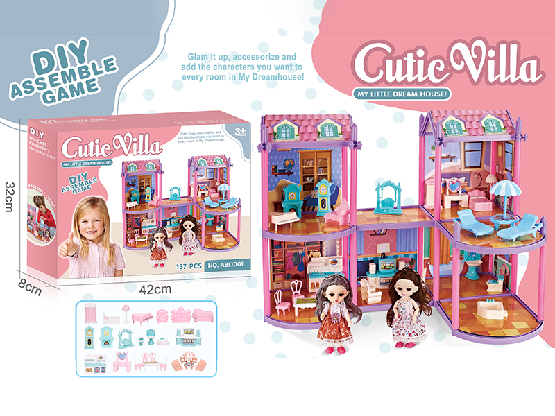 DIY Assembly Princess Villa 137pcs