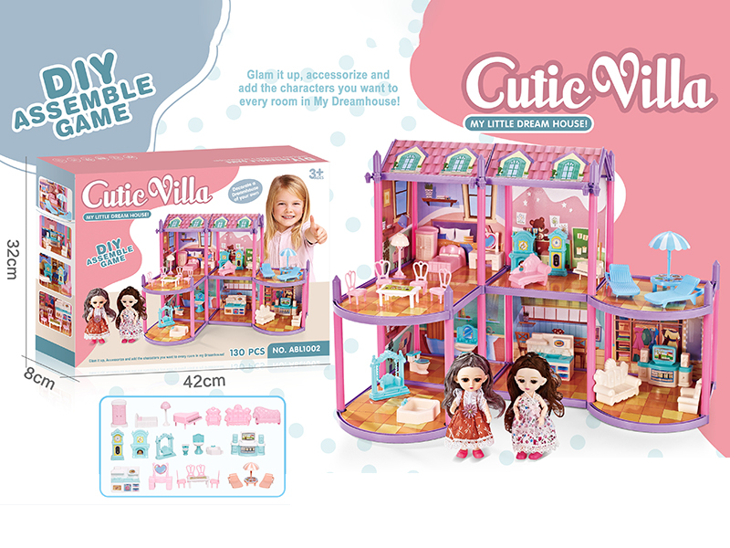 DIY Assembly Princess Villa 130pcs