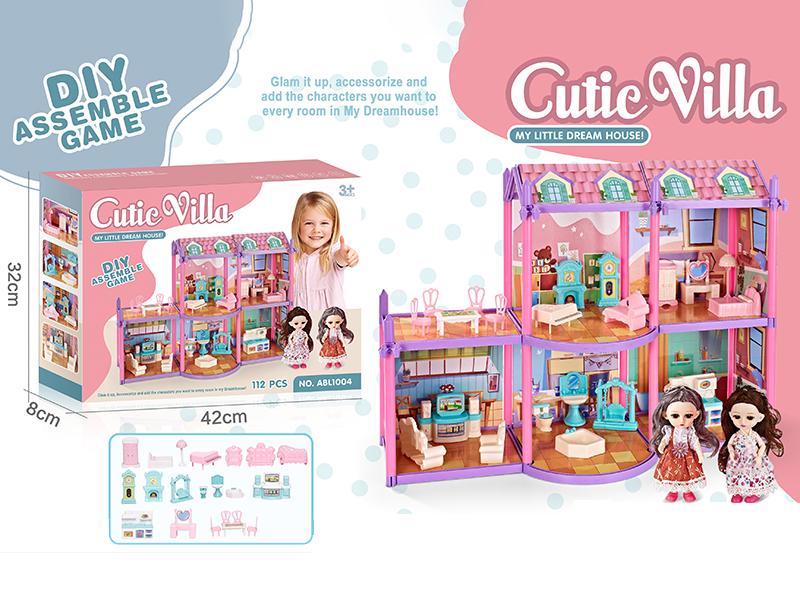 DIY Assembly Princess Villa 112pcs