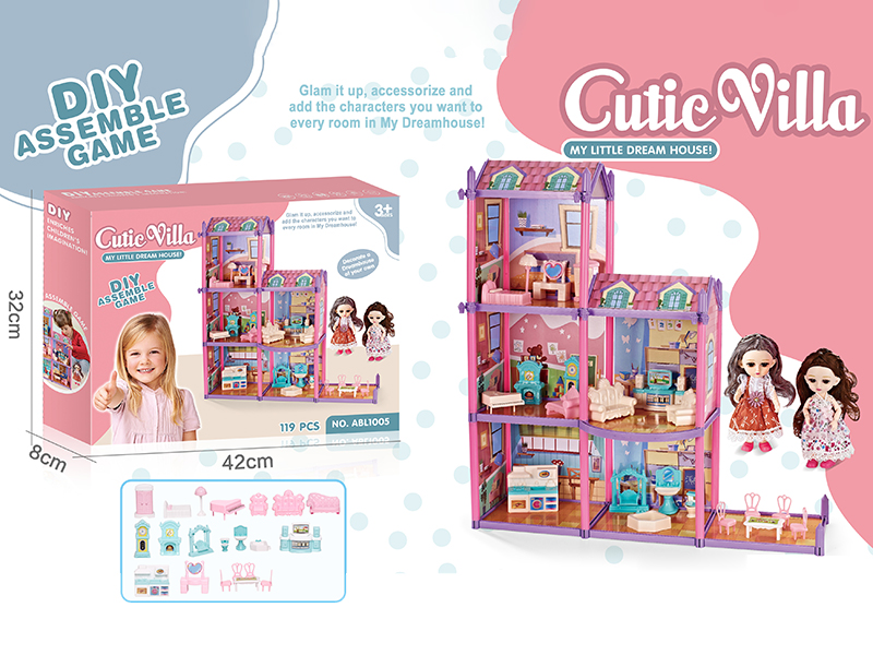 DIY Assembly Princess Villa 119pcs
