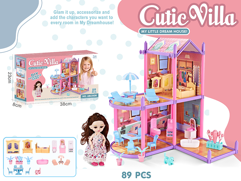 DIY Assembly Princess Villa 89pcs