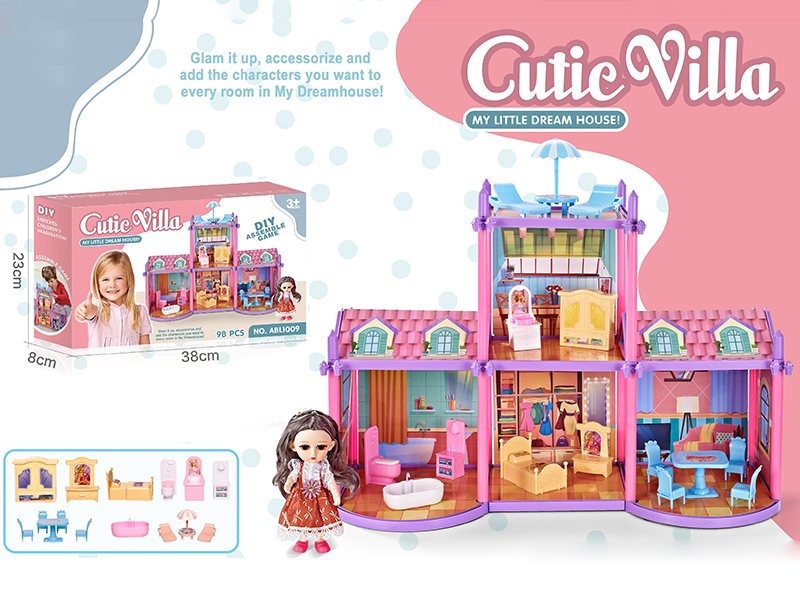 DIY Assembly Princess Villa 98pcs
