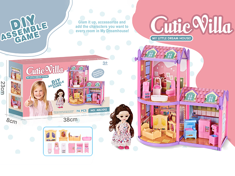 DIY Assembly Princess Villa 74pcs