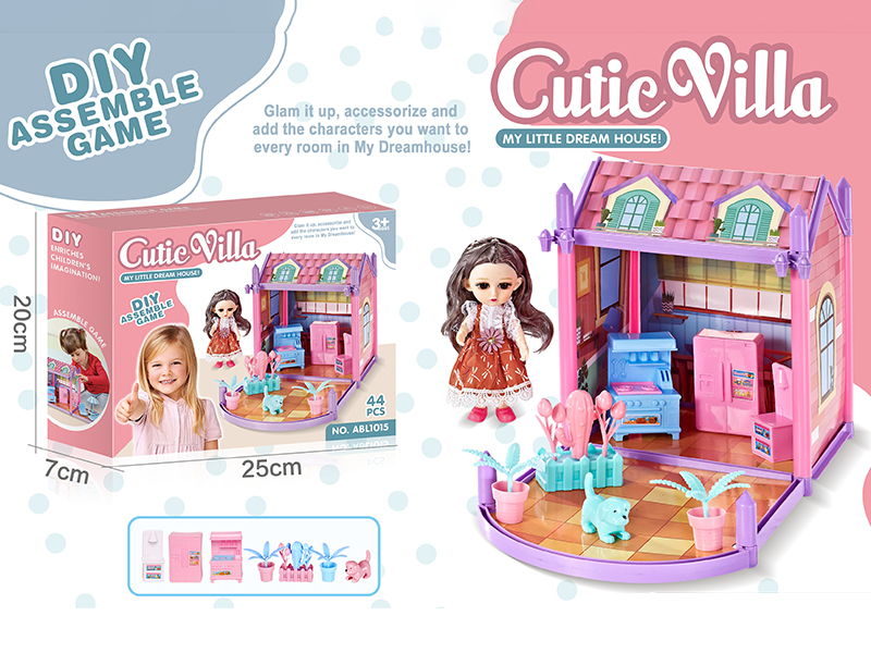 DIY Assembly Princess Villa 44pcs