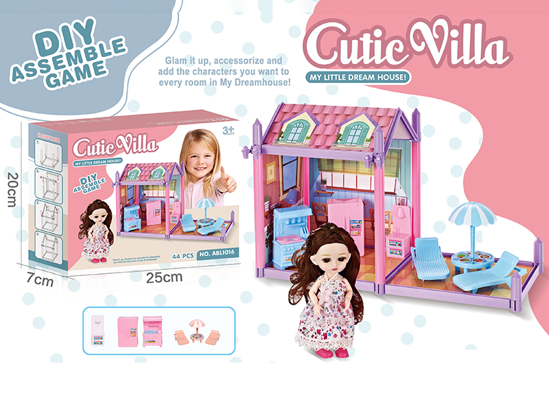 DIY Assembly Princess Villa 44pcs