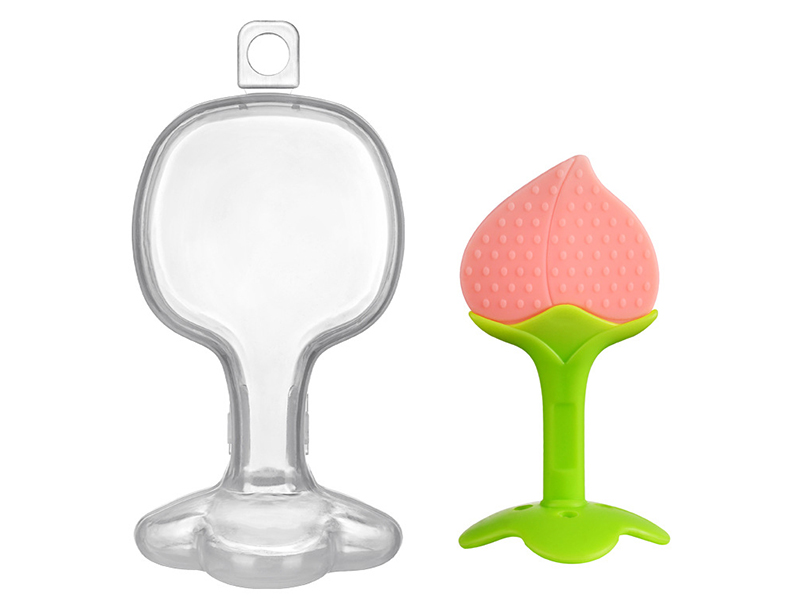 Silicone Baby Teether (Peach)