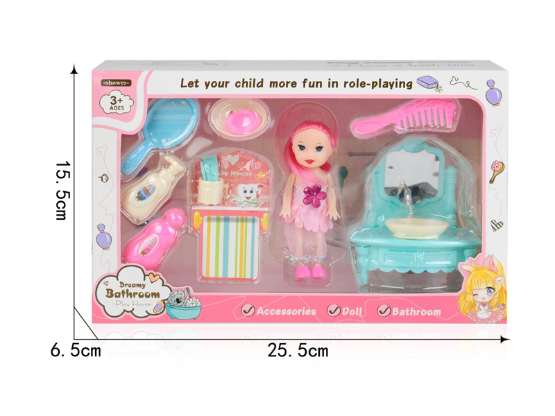 Doll Bathroom Accessories Family Toy Series