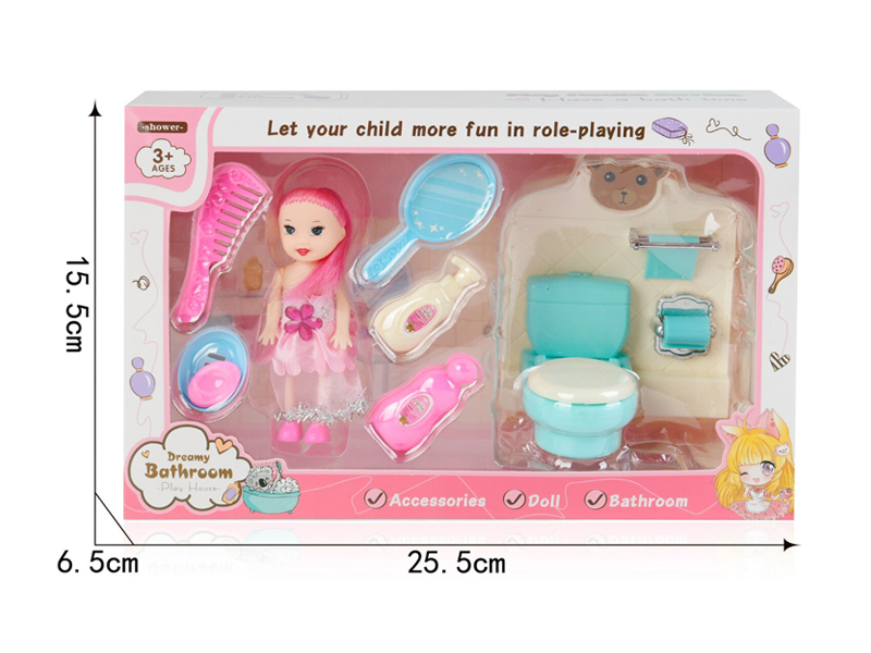 Doll Bathroom Accessories Family Toy Series